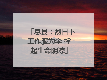 息县：烈日下工作服为伞 撑起生命阴凉